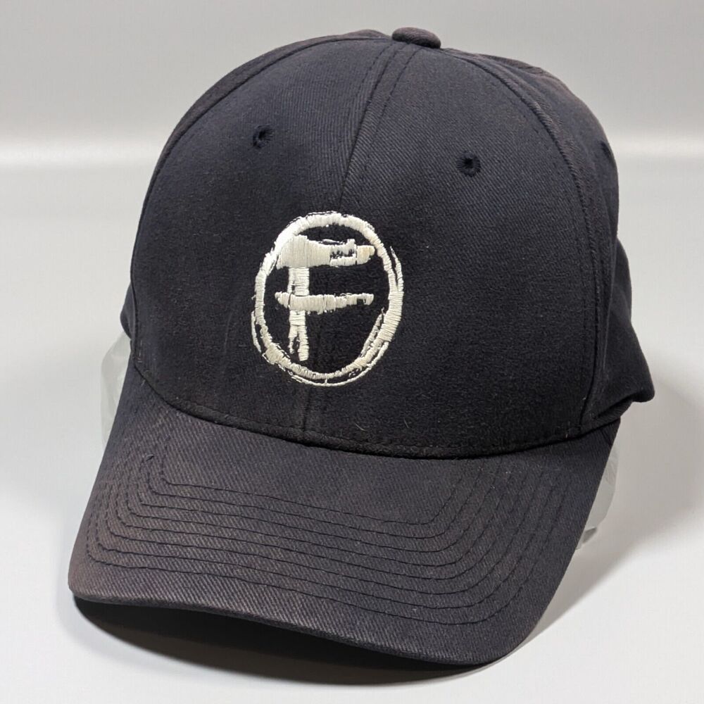 Vintage Foundation Skateboards Hat Flex Fit Blue Logo Cap Y2K  S/M